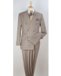 Apollo King Men's Outlet 3 Piece 100% Wool Suit - Fashion Windowpane