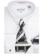 Karl Knox Men's French Cuff Shirt Set - Two Tone Tie