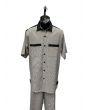 Dreams by Zacchi Men's Wide Leg 2 Piece Walking Suit - Two Tone Accents