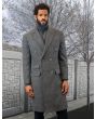 Statement Men's Full Length 100% Wool Top Coat - Double Breasted