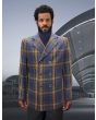 Statement Men's 3/4 Length 100% Wool Top Coat - 6 Button Jacket