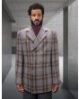 Statement Men's 3/4 Length 100% Wool Top Coat - 6 Button Jacket