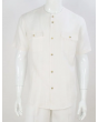 Apollo King Men's Outlet Short Sleeve Linen Walking Suit- Button Down Shirt