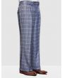 Statement Men's 100% Wool Pant - Wide Leg Plaid Slacks