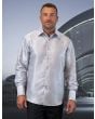 Statement Men's Long Sleeve Woven Shirt - Light Jacquard Pattern