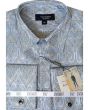 Statement Men's Long Sleeve Woven Shirt - Jacquard Two Tone