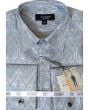 Statement Men's Outlet Long Sleeve Woven Shirt - Jacquard Two Tone