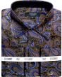 Statement Men's Long Sleeve Woven Shirt - Varied Paisley Designs