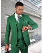 Statement Men's Outlet 100% Wool 3 Piece Suit - Bold Solid Colors