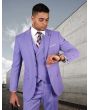 Statement Men's Outlet 100% Wool 3 Piece Suit - Bold Solid Colors