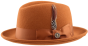 Bruno Capelo Men's 100% Australian Wool Fedora Hat - Center Dent