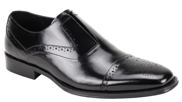 Giovanni Men's Leather Dress Shoe - Elegant Perforations