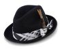 Montique Men's Fashion Wool Fedora Hat - Abstract Windowpane