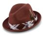 Montique Men's Fashion Wool Fedora Hat - Abstract Windowpane