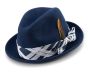 Montique Men's Fashion Wool Fedora Hat - Abstract Windowpane