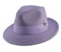Montique Men's Fashion Straw Fedora Hat - Solid Color