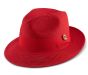 Montique Men's Fashion Straw Fedora Hat - Solid Color
