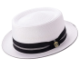 White Pork Pie Hat Men's Straw Hats