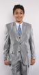 Tazio Boy's 5 Piece Suit Vested w/Shirt, Tie & Hanky - Sharkskin