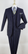 Apollo King Men's Outlet 3 Piece Fashion Suit - Bold Pinstripe
