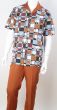 Royal Diamond Men's 2 Piece Walking Suit - Vibrant Geometric Pattern