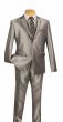 Vinci Men's Wool Feel 3 Piece Outlet Slim Fit Suit - Sharkskin