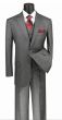 Vinci Men's 3 Piece Wool Feel Executive Suit - Pinstripe