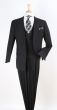 Apollo King Men's Outlet 3 Piece 100% Wool Suit - Contemporary Design