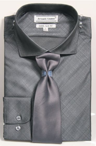 Avanti Uomo Dress Shirt DNS04 Aqua (Slim Fit) main image 1