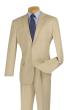 beige Mens Suits 2 Piece Suit Notch Lapel