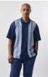 Silversilk Men's 2 Piece Short Sleeve Walking Suit - Knitted Pattern