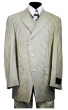 Canto Men's 3 Piece Microfiber Fashion Suit - Slanted Closure