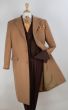 Veno Giovanni Men's 100% Wool Full Length Top Coat - 3 Button Coat