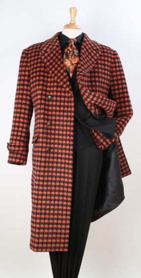 Veno Giovanni Men's Outlet 3/4 Length Top Coat - Notch Lapel