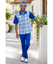 Cobalt Two Piece Leisure Suit for Men