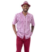 Burgundy Walking Suit for Men 2 Piece Set