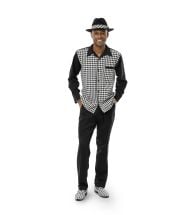 CCO Men's 2 Piece Long Sleeve Walking Suit - Sleek Plaid