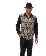 Montique Men's 2 Piece Long Sleeve Walking Suit - Print Design