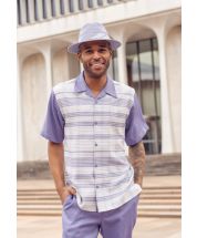 Purple Leisure Suit Clothing Mens Walking Suits