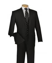 Vinci Men's 2 Piece Wool Feel Executive Suit - Extra Long Sizes