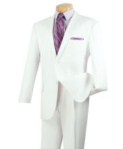 CCO Men's 2 Piece Wool Feel Outlet Executive Suit - Pure Solid