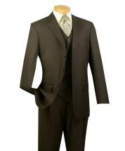 CCO Men's Outlet 3 Piece Solid Executive Suit - Many Colors Available