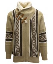 Silversilk Men's Sweater - Circle Dot Pattern