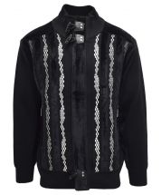 Silversilk Men's Sweater - Unique Geometric Stripes