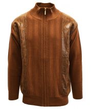 Silversilk Men's Sweater - Snake Scale Texture