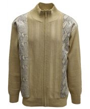 Silversilk Men's Sweater - Snake Scale Texture