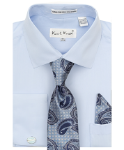 Karl Knox Men's French Cuff Shirt Set - X-Pattern