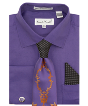 Karl Knox Men's French Cuff Shirt Set - Thorn Pattern