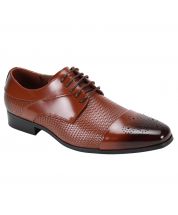 Giorgio Venturi Men's Leather Dress Shoe - Chain Link Texture