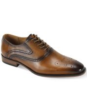 Giorgio Venturi Men's Leather Dress Shoe -  Butterfly Perforations